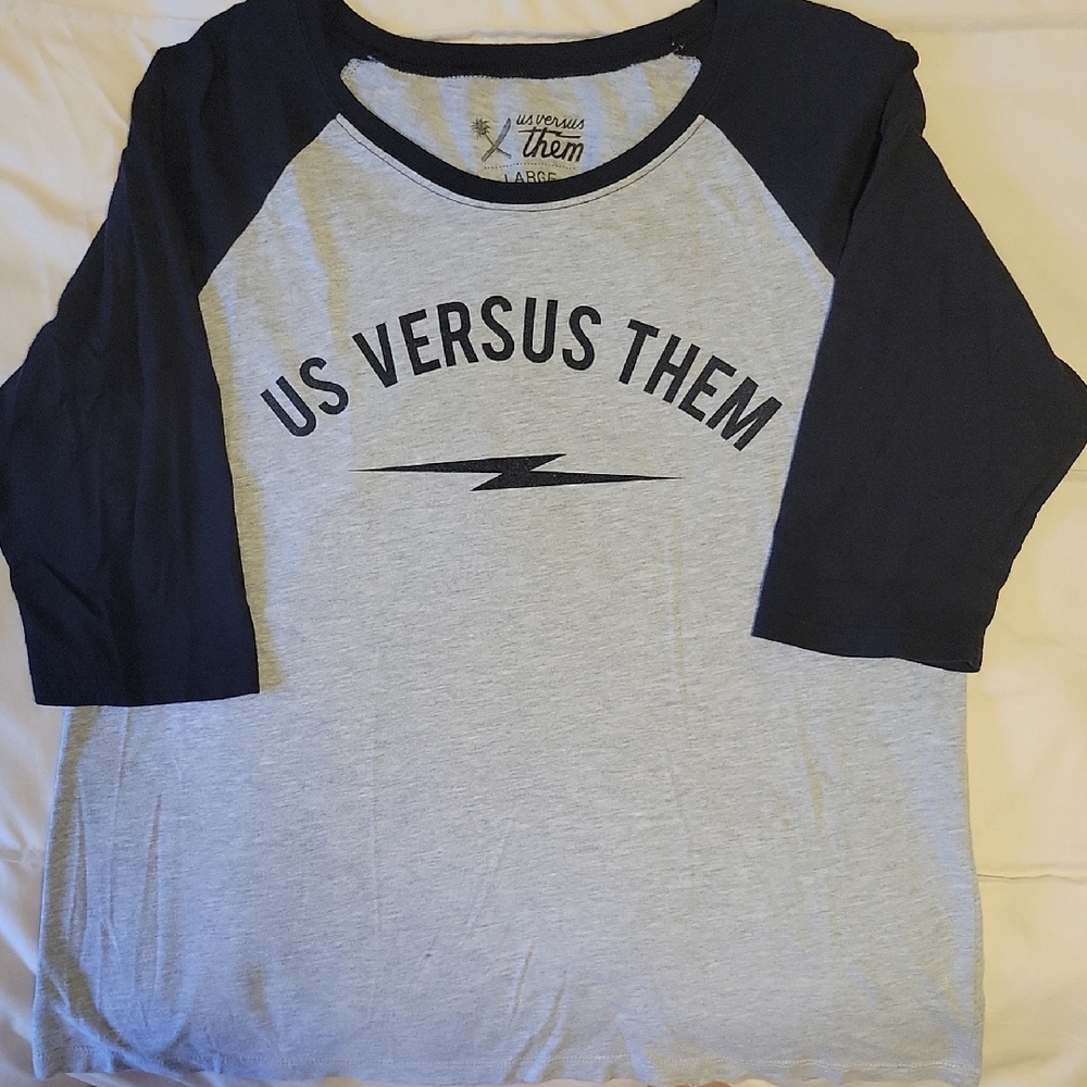 Navy and Gray Long Sleeve Tee